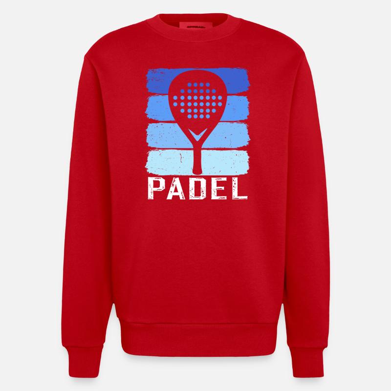 Retro padel - Sweat bio épais oversize fabriqué en UE - rouge