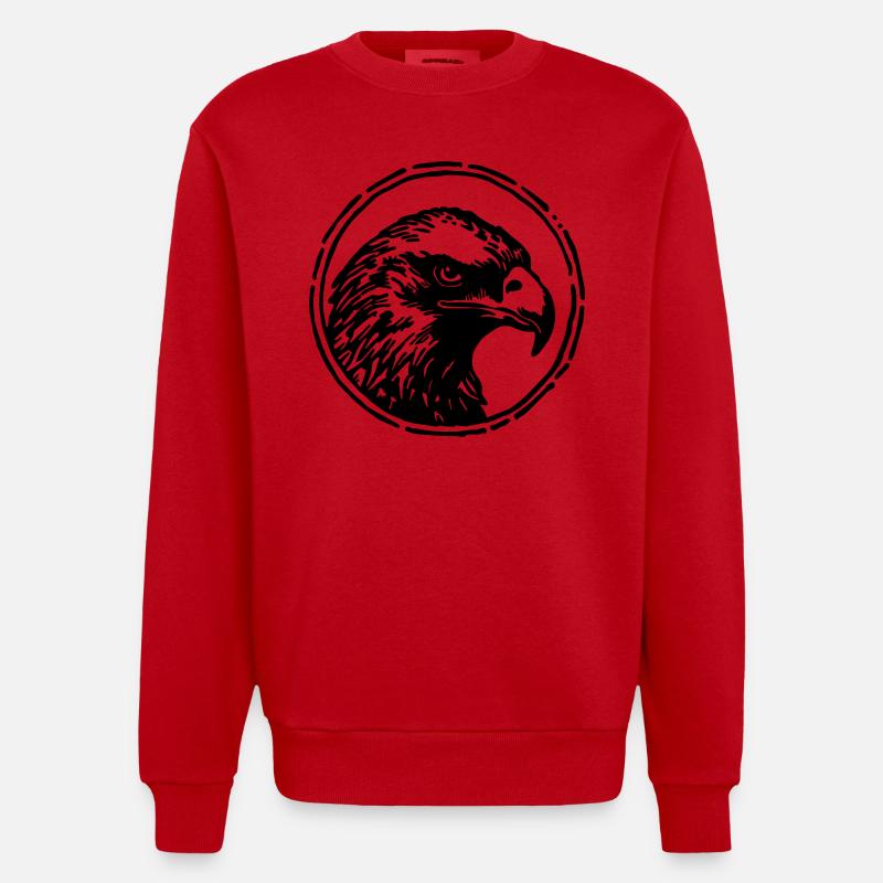 Aigle Tête d’aigle - Sweat bio épais oversize fabriqué en UE - rouge