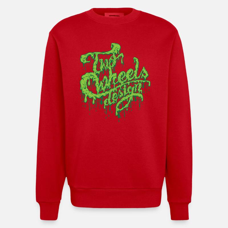 TWD Schlamm - Heavyweight Oversized Organic Crew Neck Made in EU - Rot