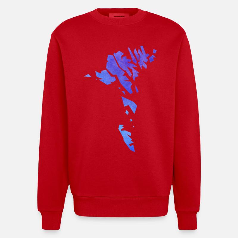 faroe - Heavyweight Oversized Organic Crew Neck Made in EU - red