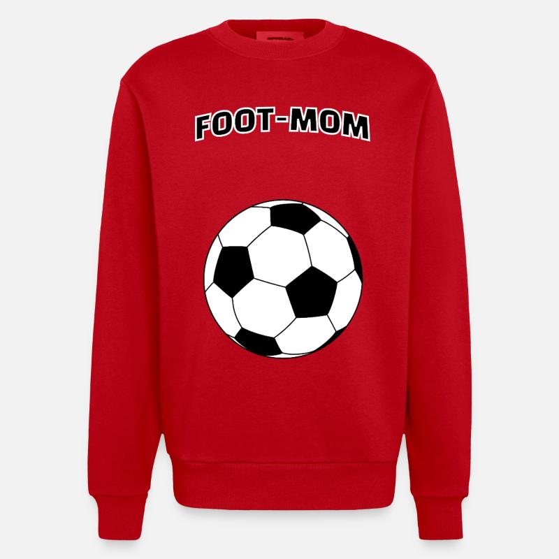 Maman de pied - Sweat bio épais oversize fabriqué en UE - rouge