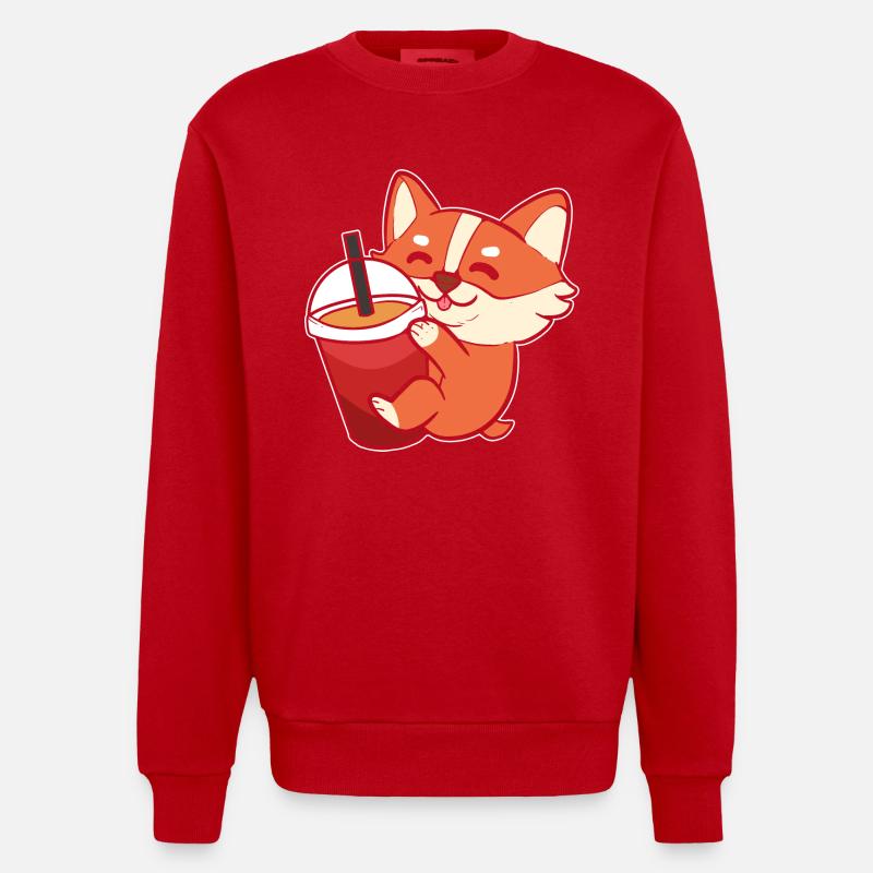 Corgi - Sweat bio épais oversize fabriqué en UE - rouge