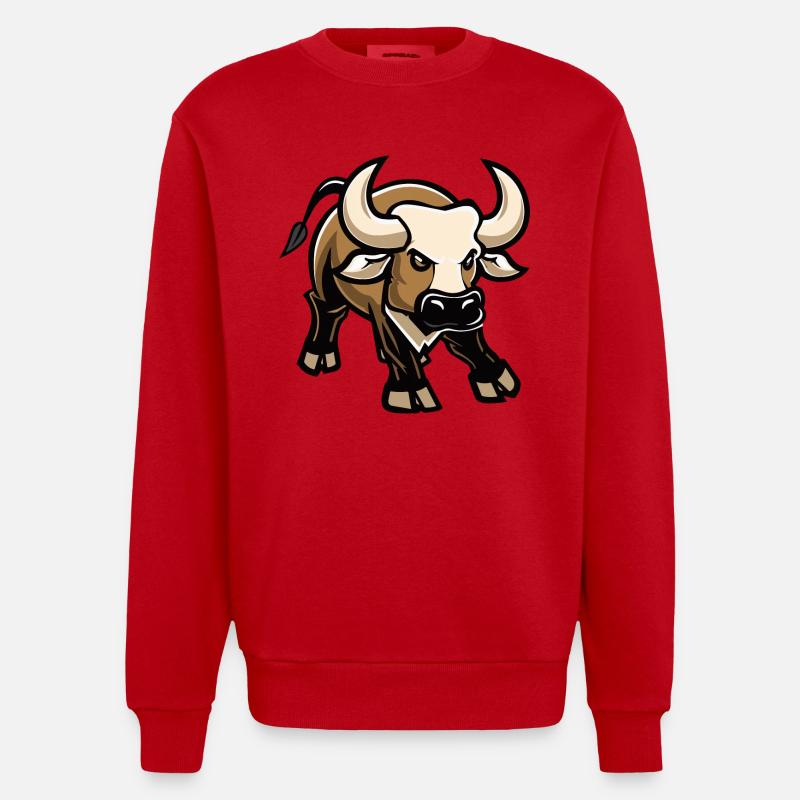 Stier Comic - Heavyweight Oversized Organic Crew Neck Made in EU - Rot