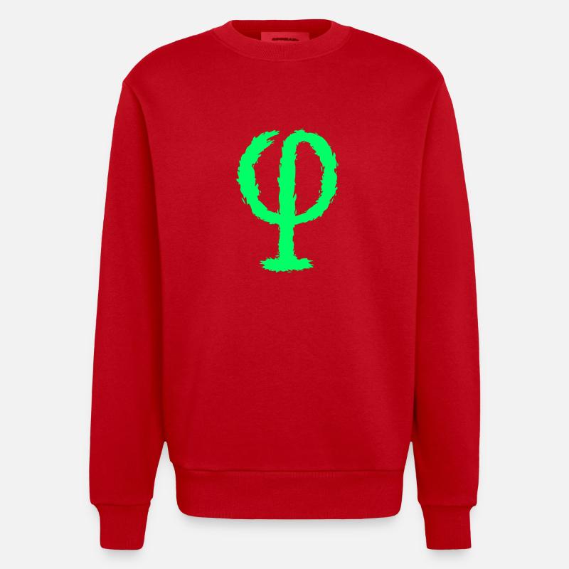 Symbole de rapport - Sweat bio épais oversize fabriqué en UE - rouge