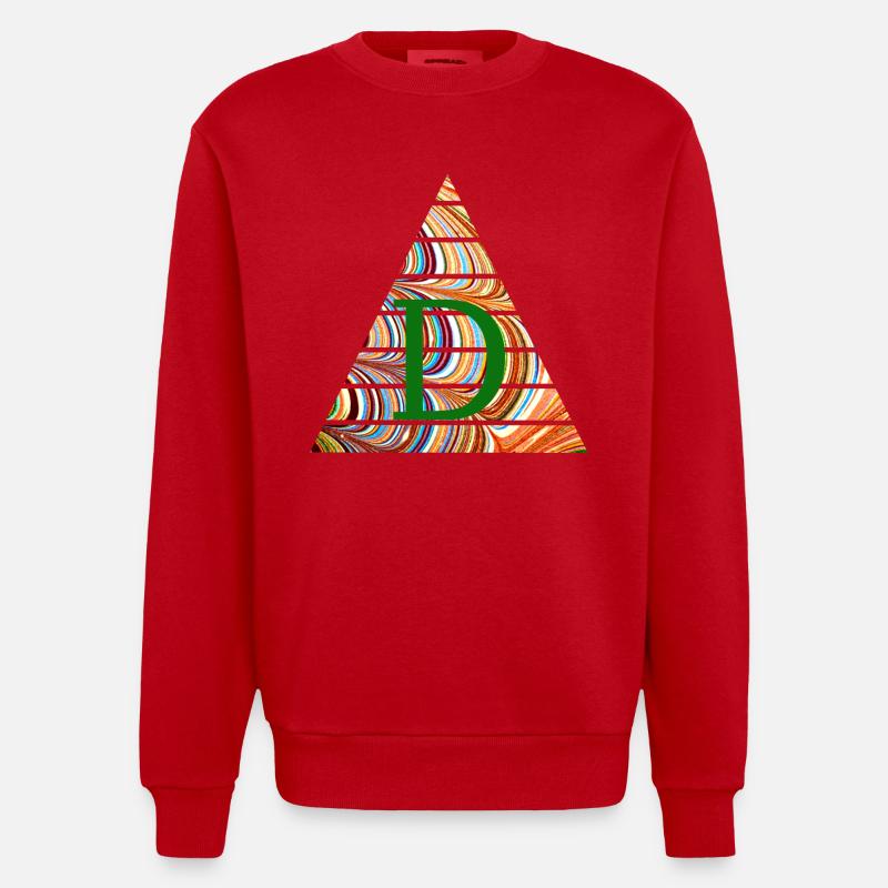 Triangle E 56 D - Sweat bio épais oversize fabriqué en UE - rouge