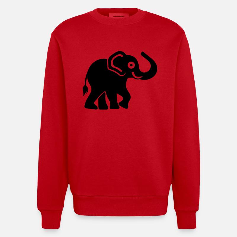 Elefant - Heavyweight Oversized Organic Crew Neck Made in EU - Rot
