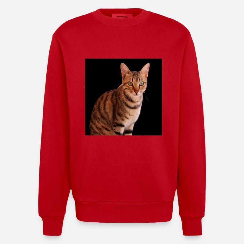 Chat chat chaton doux - Sweat bio épais oversize fabriqué en UE - rouge