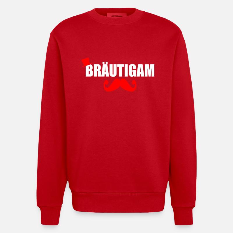 Bräutigam - Heavyweight Oversized Organic Crew Neck Made in EU - Rot
