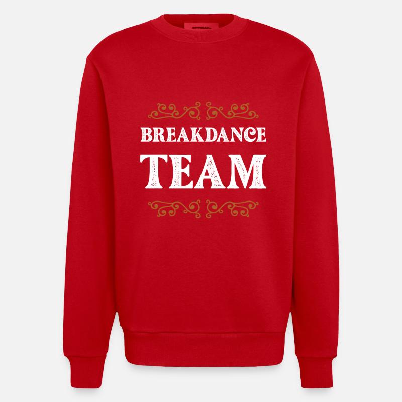 Équipe de breakdance - Sweat bio épais oversize fabriqué en UE - rouge