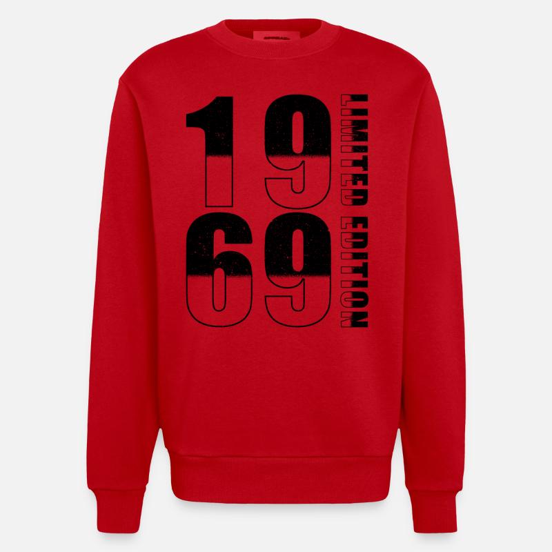 1969 Édition limitée Anniversaire - Sweat bio épais oversize fabriqué en UE - rouge