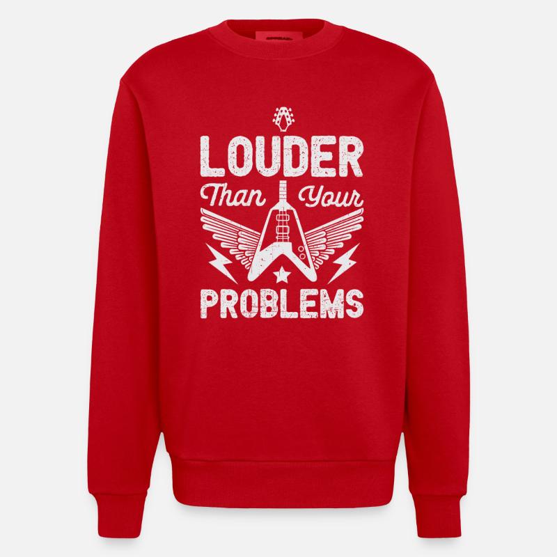 Rock and roll - Sweat bio épais oversize fabriqué en UE - rouge