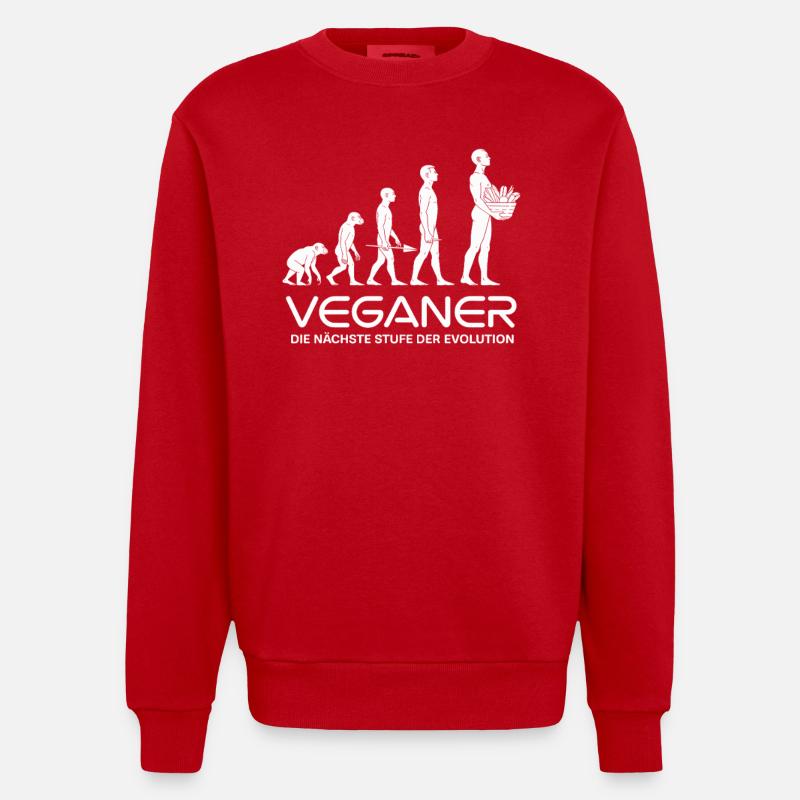 Veganer Evolution - Heavyweight Oversized Organic Crew Neck Made in EU - Rot