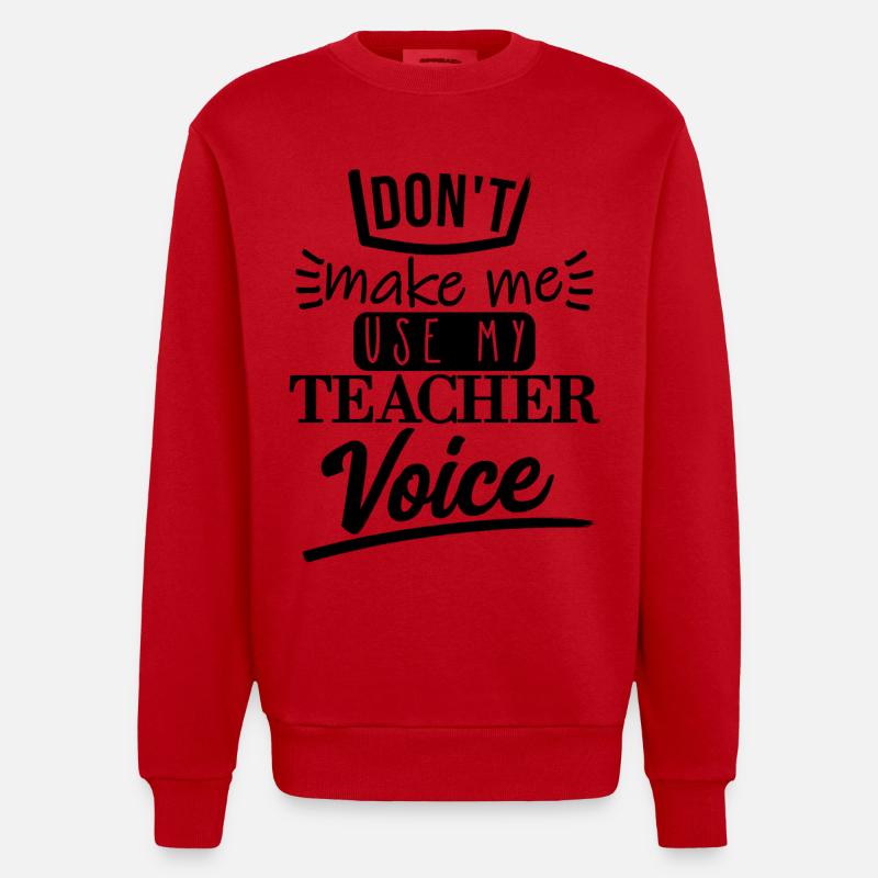 don't make me use it (schwarz) - Heavyweight Oversized Organic Crew Neck Made in EU - Rot