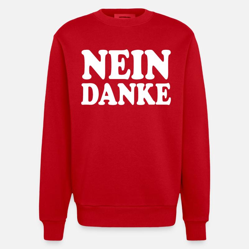 Nein danke - Heavyweight Oversized Organic Crew Neck Made in EU - Rot