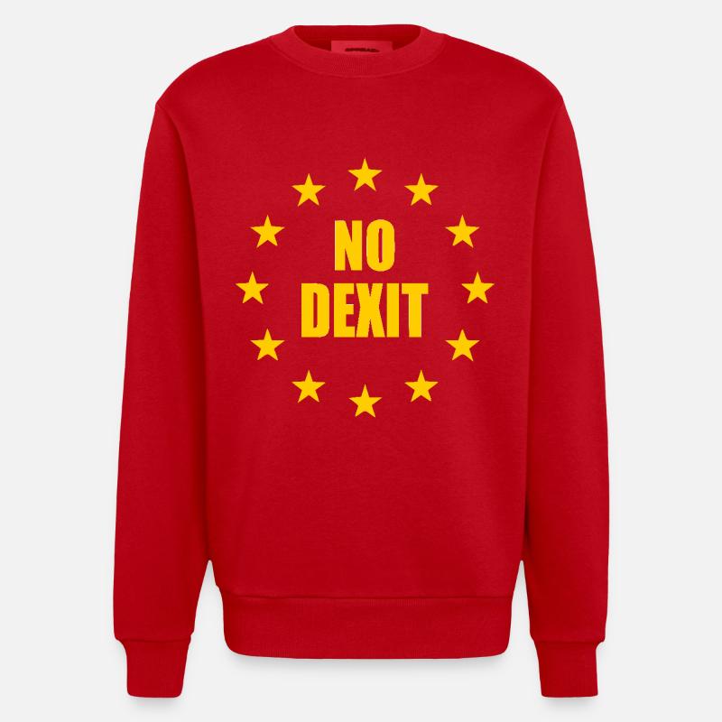 No dexit - Sweat bio épais oversize fabriqué en UE - rouge