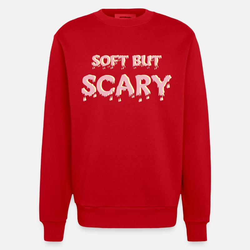 Weich, aber unheimlich - Heavyweight Oversized Organic Crew Neck Made in EU - Rot