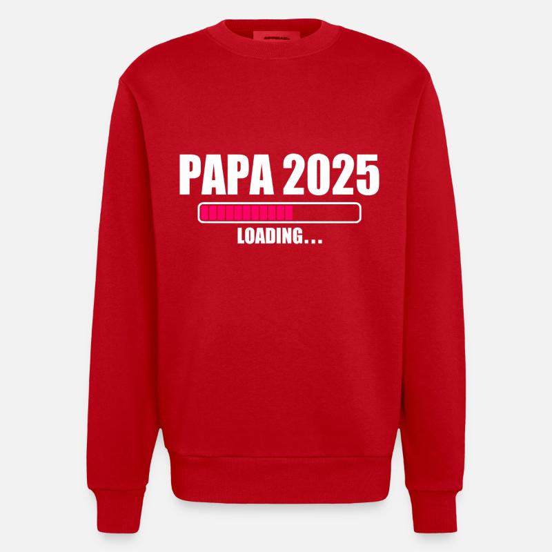 Papa 2025 - Sweat bio épais oversize fabriqué en UE - rouge