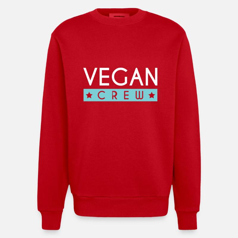 Équipage végétalien - Sweat bio épais oversize fabriqué en UE - rouge