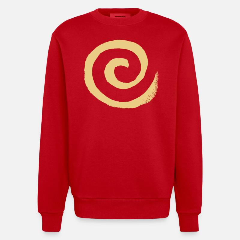 Spirale - Heavyweight Oversized Organic Crew Neck Made in EU - Rot