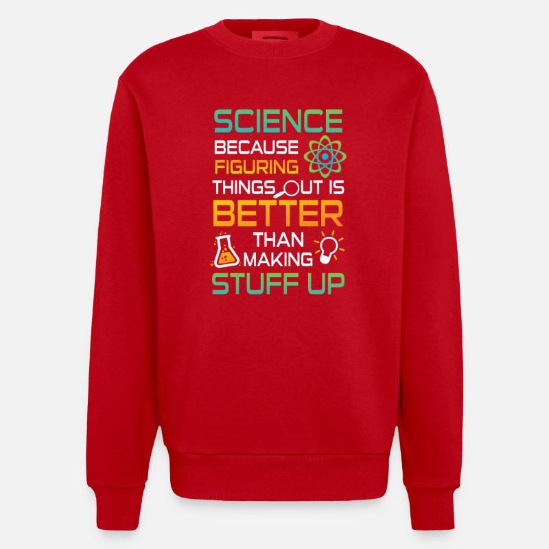 Science figuring better stuff up - Heavyweight Oversized Organic Crew Neck Made in EU - Rot