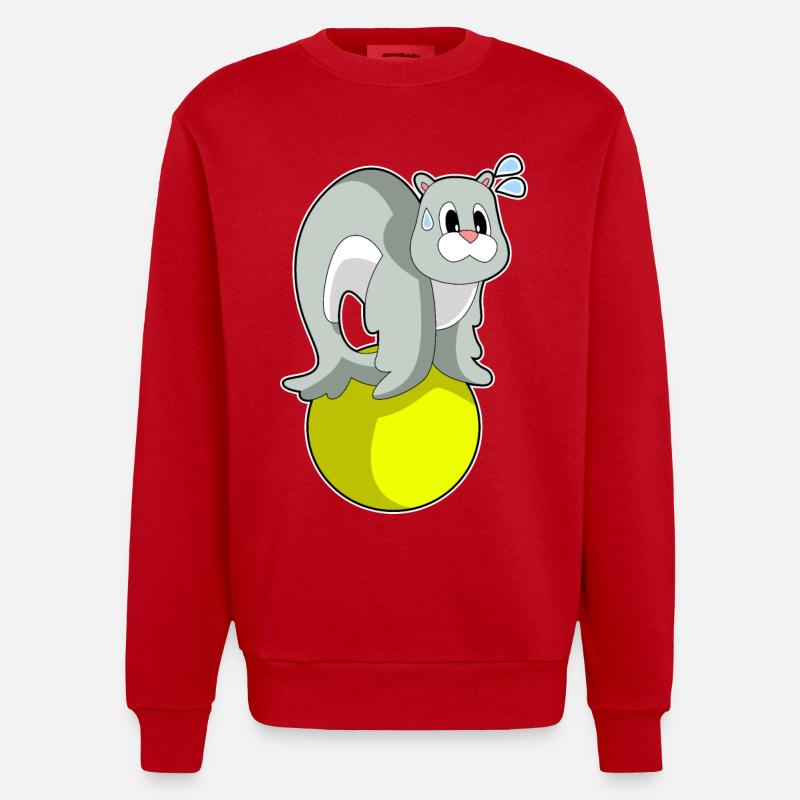 Cirque des phoques - Sweat bio épais oversize fabriqué en UE - rouge