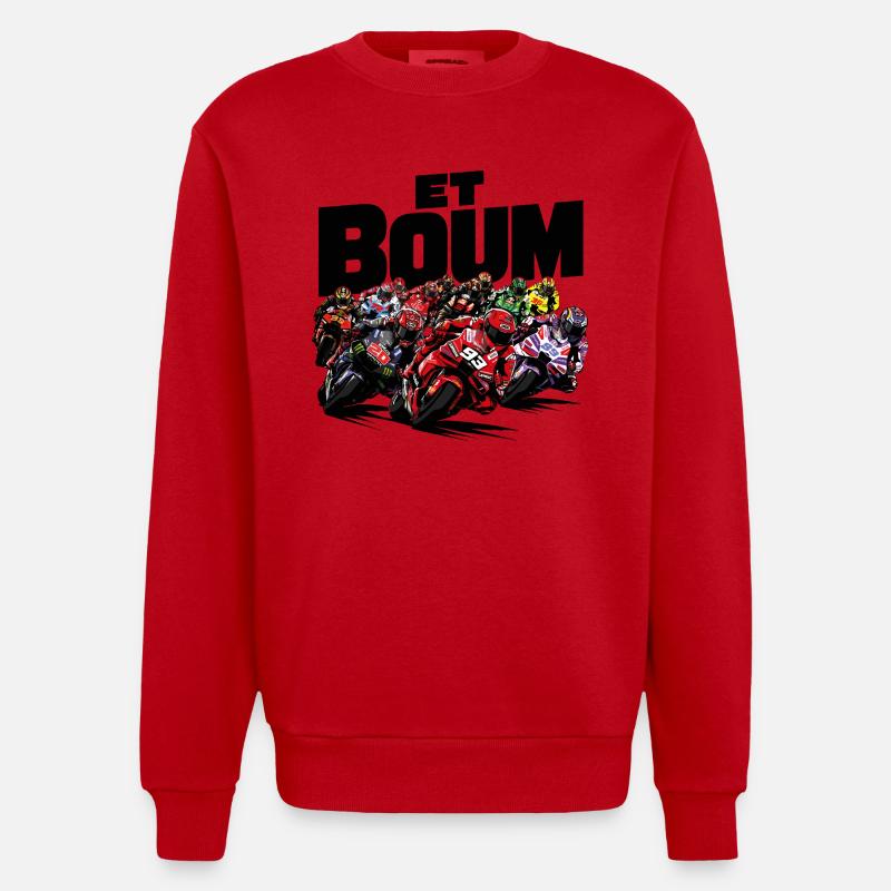 ET BOUM - Sweat bio épais oversize fabriqué en UE - rouge