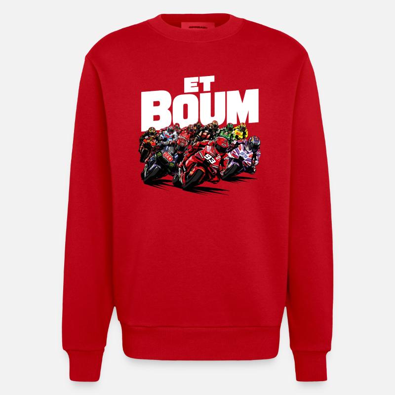 ET BOUM - Sweat bio épais oversize fabriqué en UE - rouge