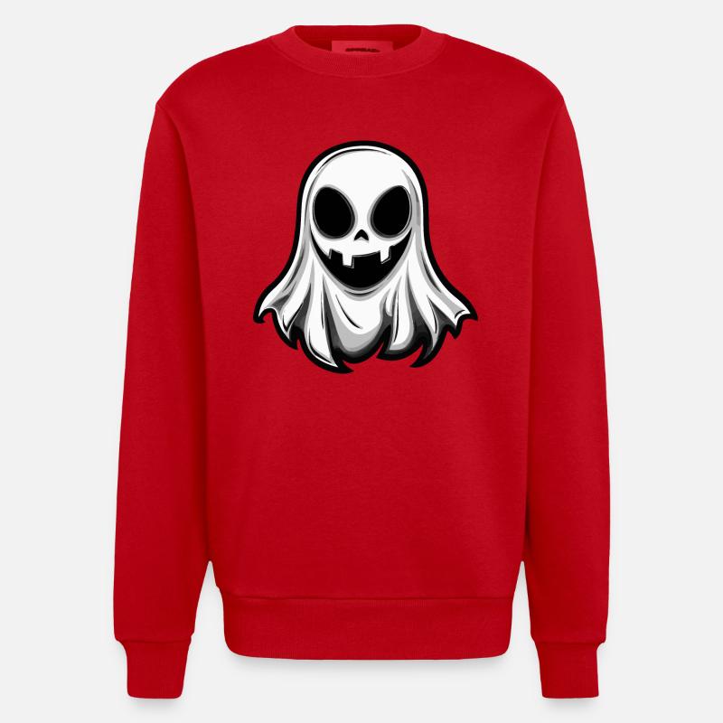 Geist Halloween Comic - Heavyweight Oversized Organic Crew Neck Made in EU - Rot