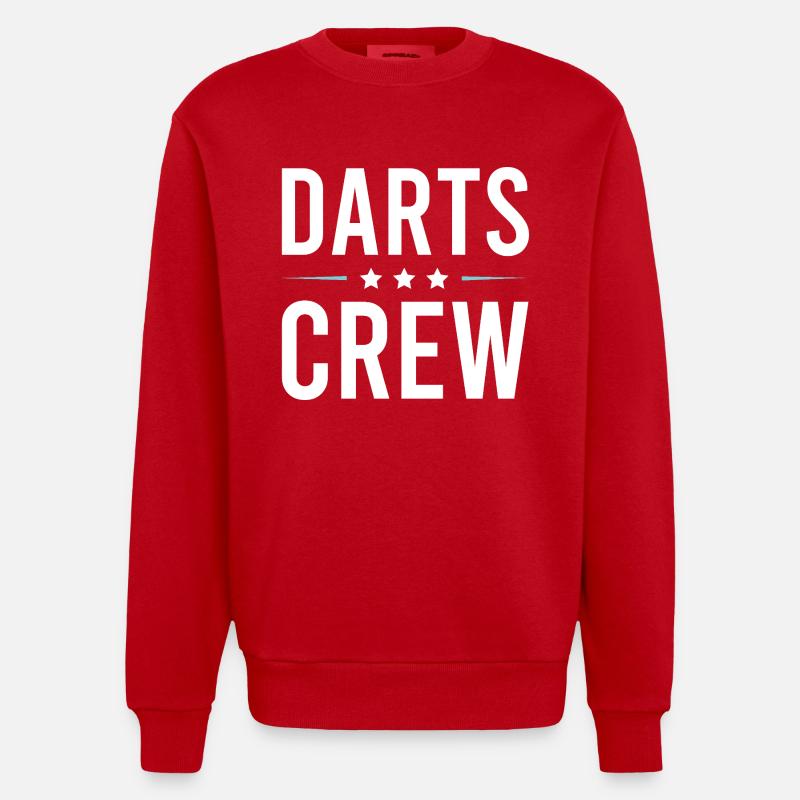 Équipe de fléchettes - Sweat bio épais oversize fabriqué en UE - rouge