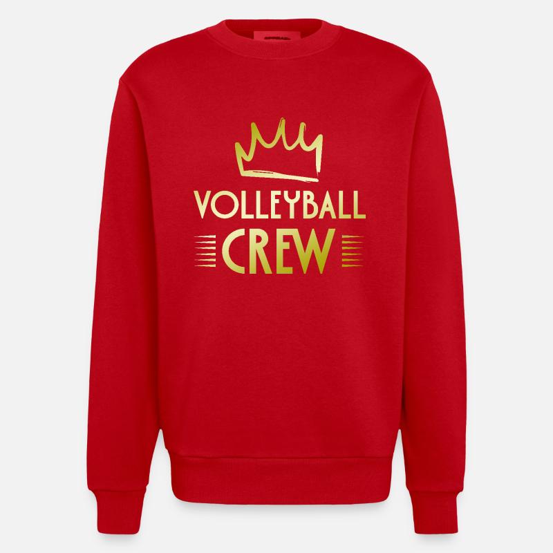 Équipe de volley-ball - Sweat bio épais oversize fabriqué en UE - rouge