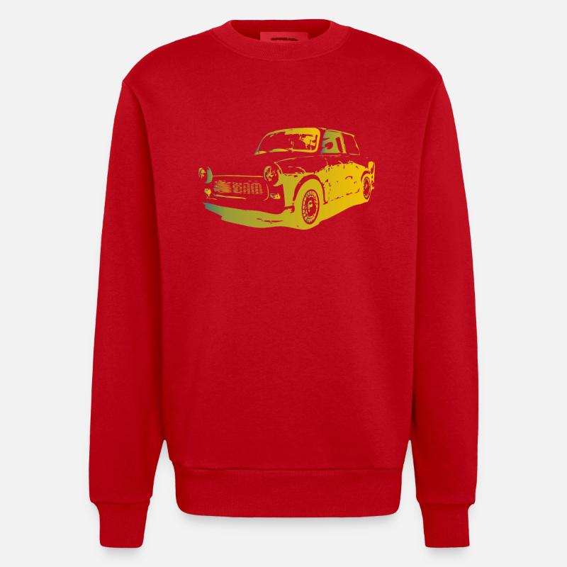 601 Tuning - Heavyweight Oversized Organic Crew Neck Made in EU - Rot