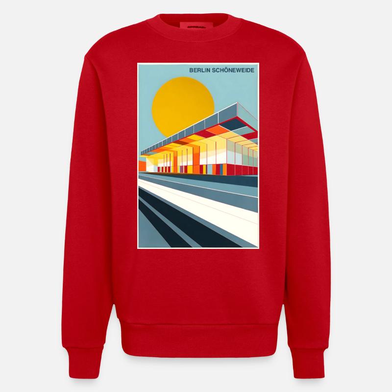 Berlin Schöneweide - Heavyweight Oversized Organic Crew Neck Made in EU - Rot
