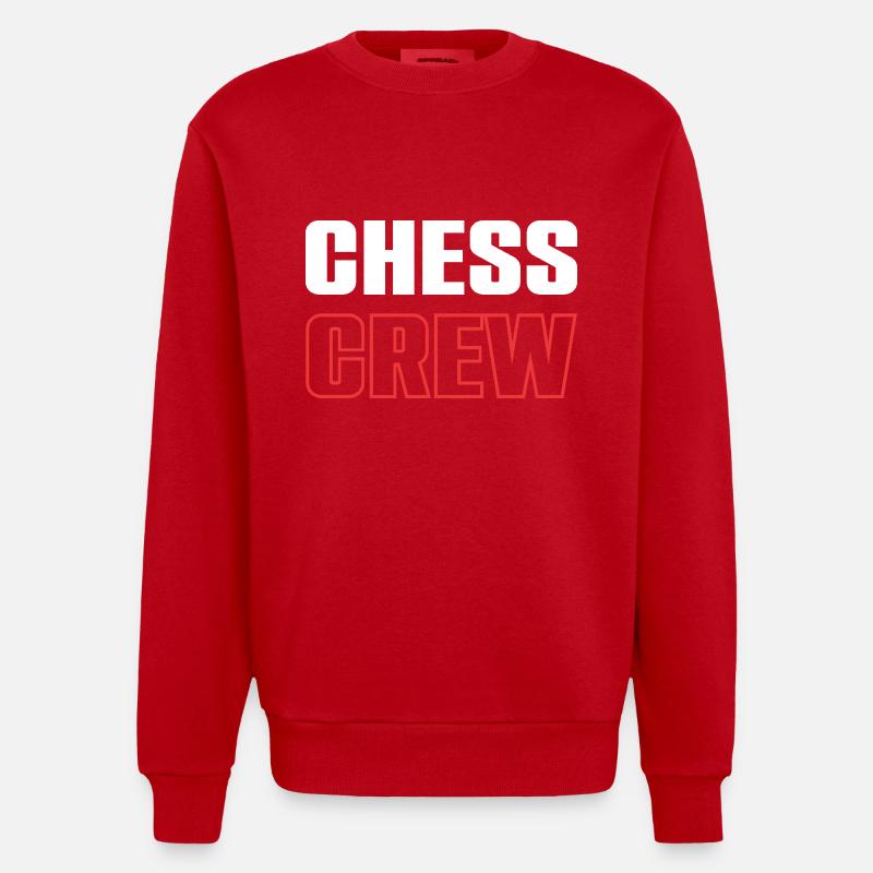 Équipe d’échecs - Sweat bio épais oversize fabriqué en UE - rouge