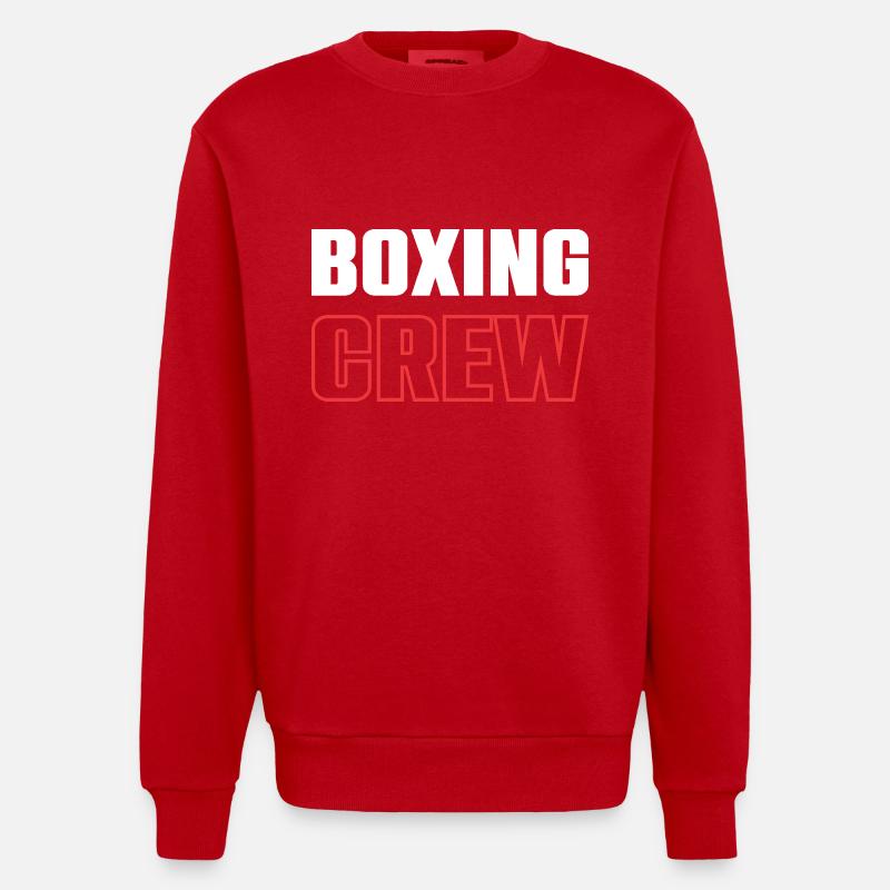 Équipe de boxe - Sweat bio épais oversize fabriqué en UE - rouge