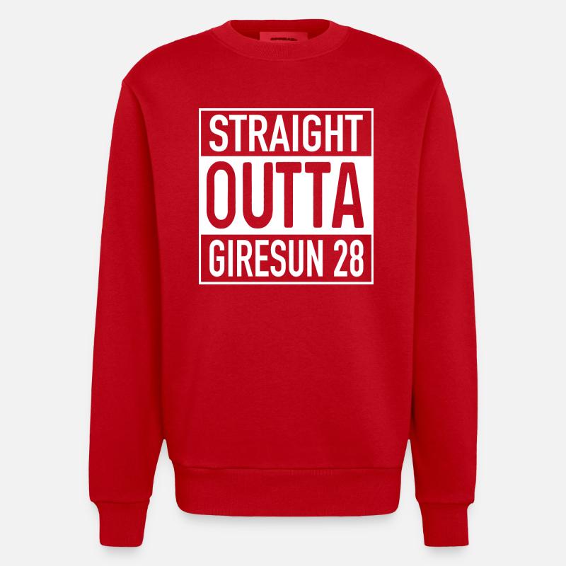 Droite OUTTA Giresun 28 - Sweat bio épais oversize fabriqué en UE - rouge