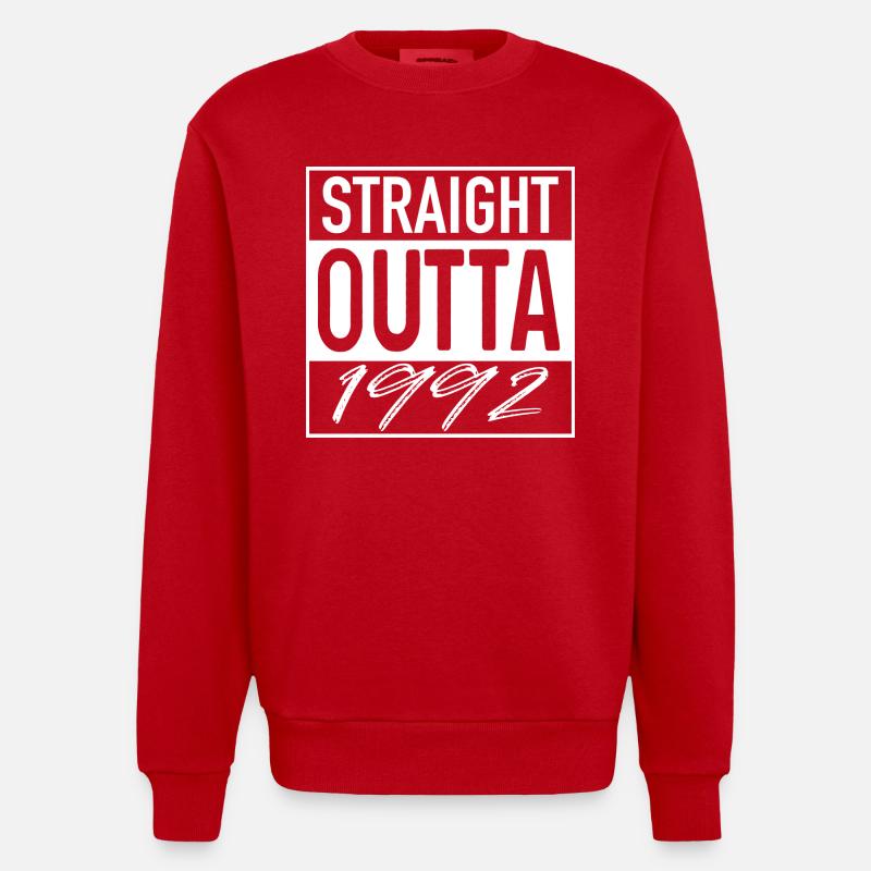 Droit OUTTA 1992 - Sweat bio épais oversize fabriqué en UE - rouge