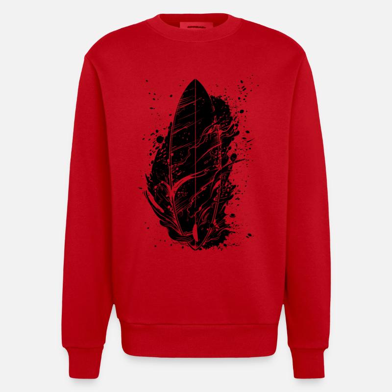 Planche de surf Graffiti - Sweat bio épais oversize fabriqué en UE - rouge