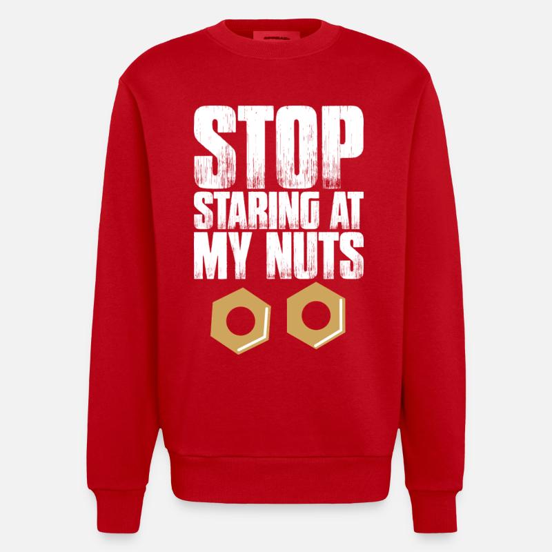 Plateforme constructio de construction d’échafaudage - Sweat bio épais oversize fabriqué en UE - rouge