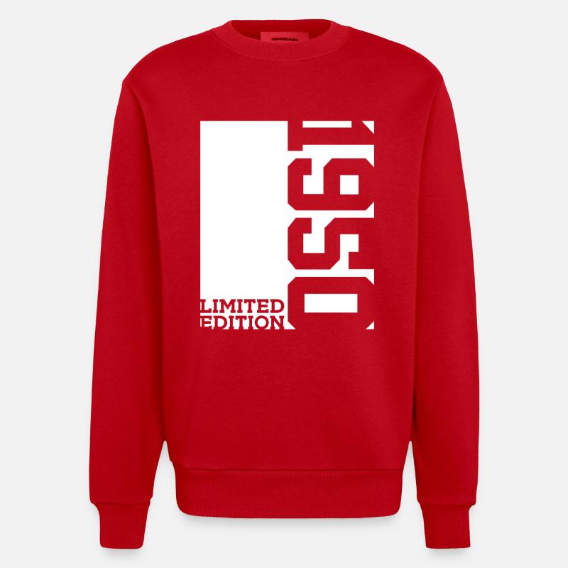 76E ANNIVERSAIRE ÉDITION LIMITÉE 1950 - Sweat bio épais oversize fabriqué en UE - rouge