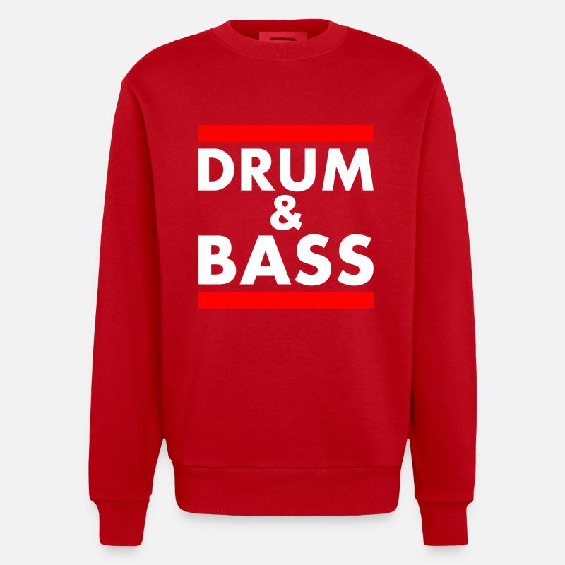 Drum and bass - Sweat bio épais oversize fabriqué en UE - rouge