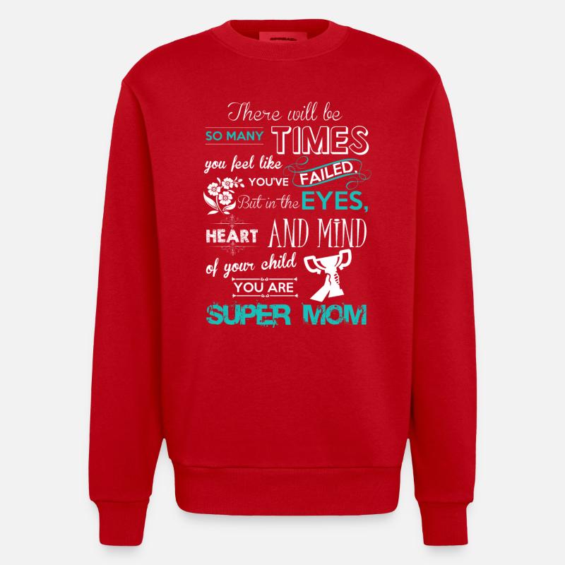 Super Mutter Design - Heavyweight Oversized Organic Crew Neck Made in EU - Rot