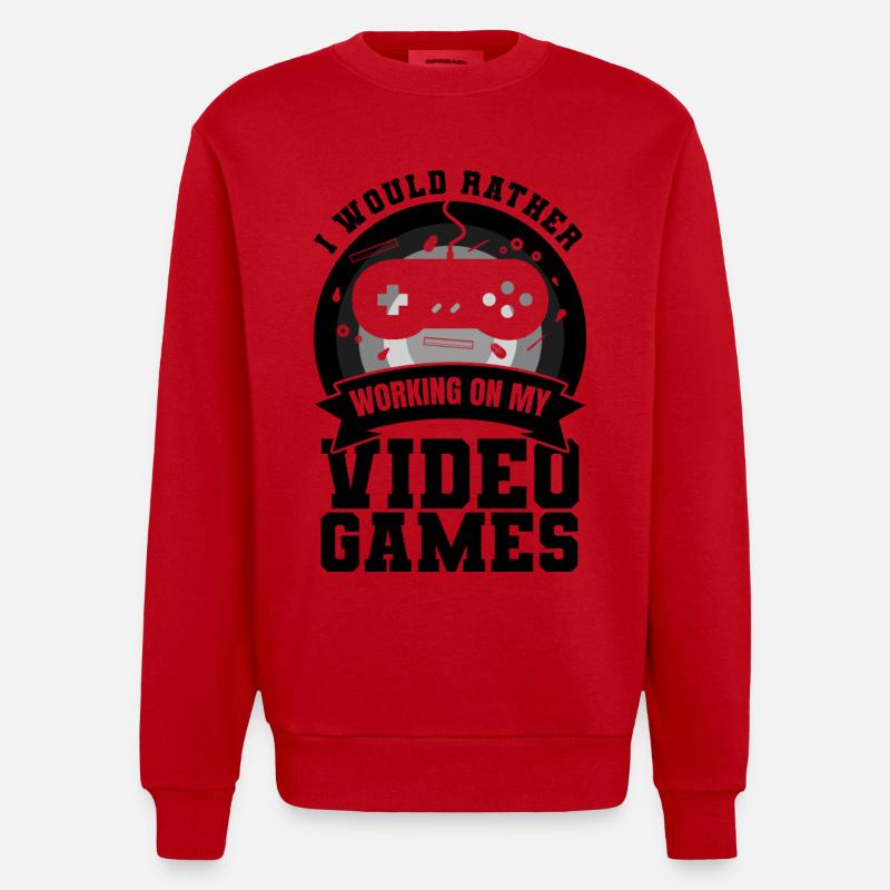 Game Dev - Heavyweight Oversized Organic Crew Neck Made in EU - Rot