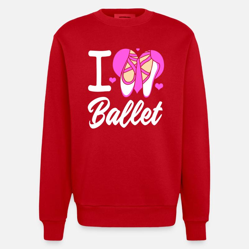 Danseuse de ballet - Sweat bio épais oversize fabriqué en UE - rouge