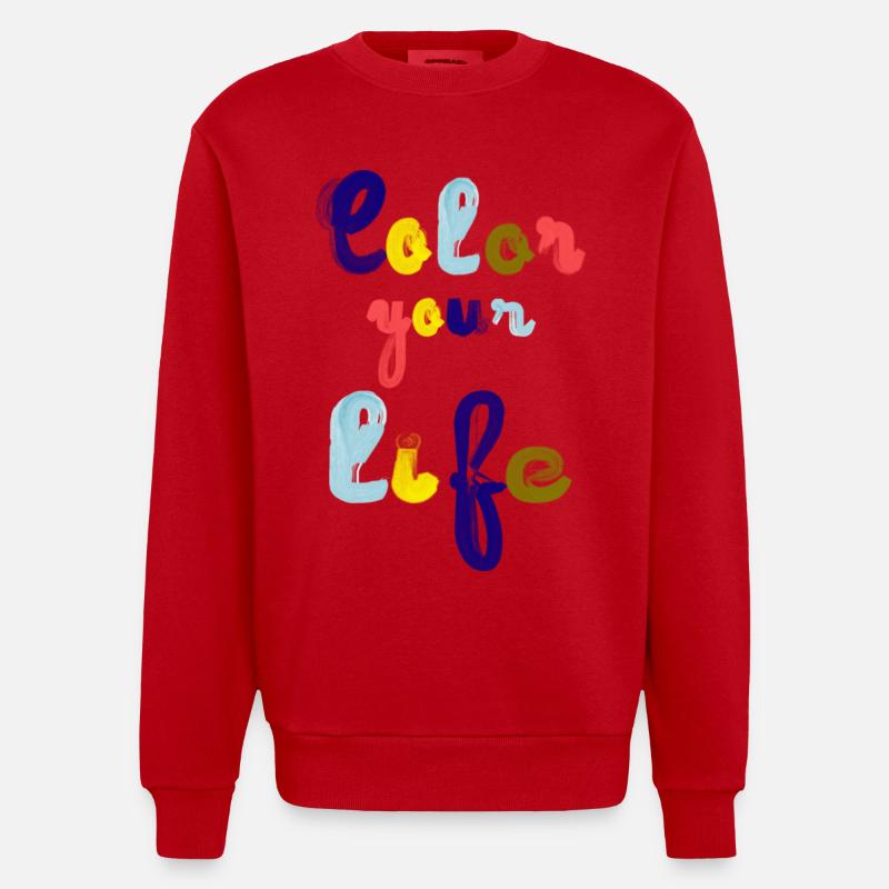 Färben Sie Ihr Leben - Heavyweight Oversized Organic Crew Neck Made in EU - Rot