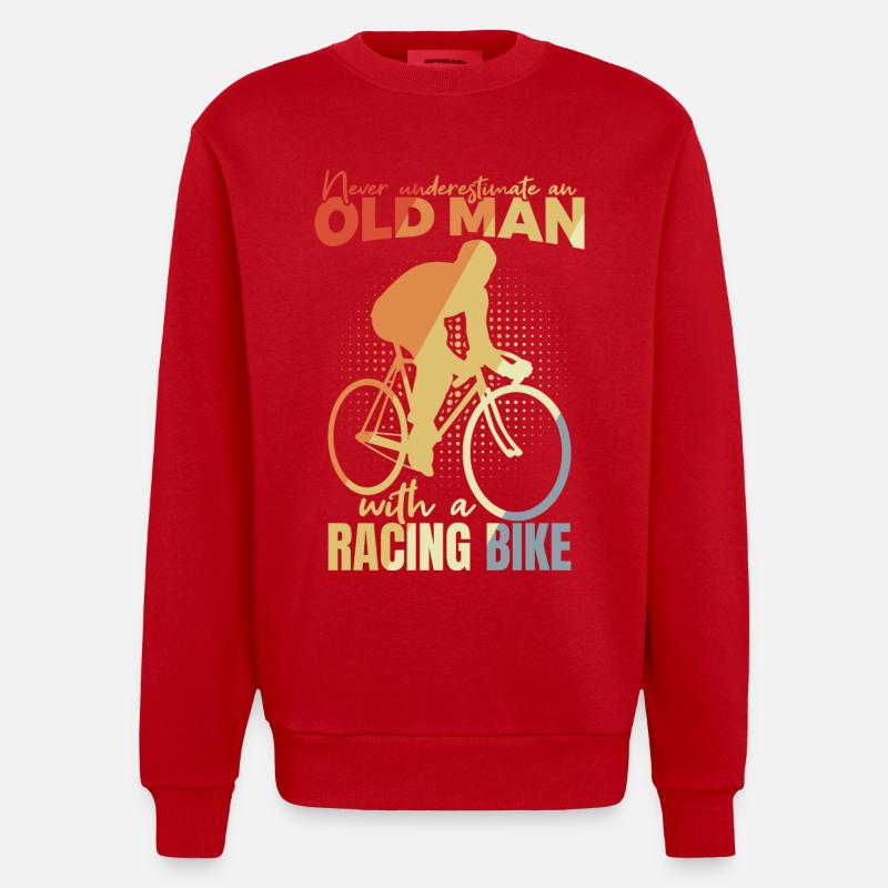 Papi vélo - Sweat bio épais oversize fabriqué en UE - rouge