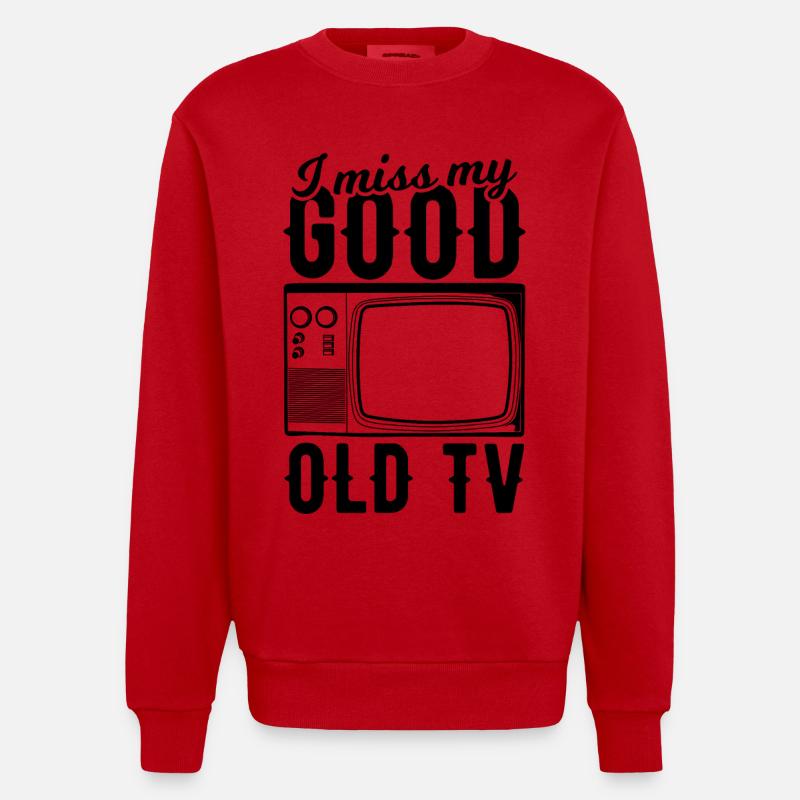 CTR TV - Sweat bio épais oversize fabriqué en UE - rouge