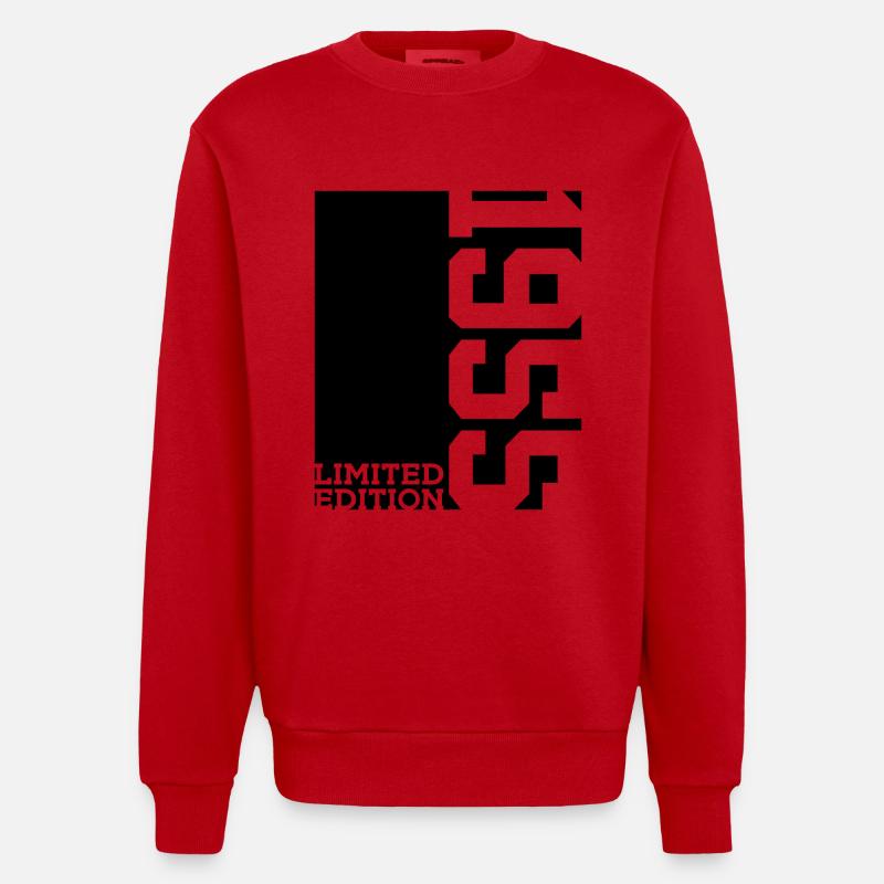 ÉDITION LIMITÉE 71E ANNIVERSAIRE 1955 - Sweat bio épais oversize fabriqué en UE - rouge