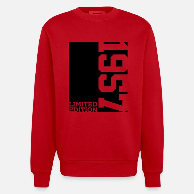 ÉDITION LIMITÉE 69E ANNIVERSAIRE 1957 - Sweat bio épais oversize fabriqué en UE - rouge