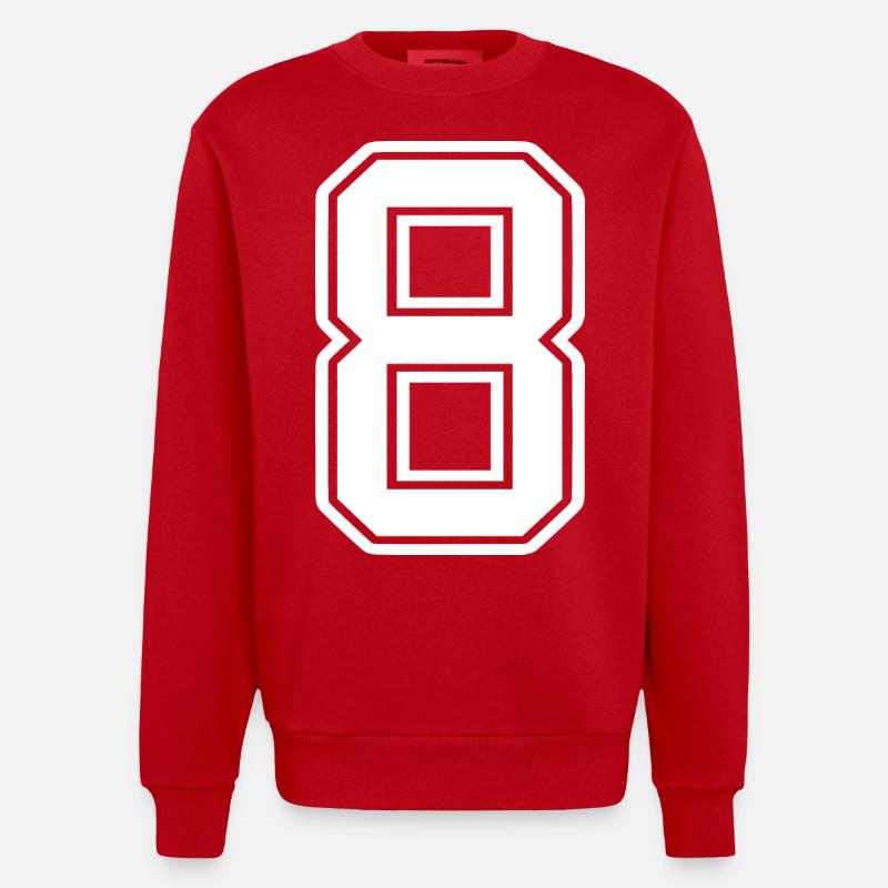 8 - Heavyweight Oversized Organic Crew Neck Made in EU - Rot