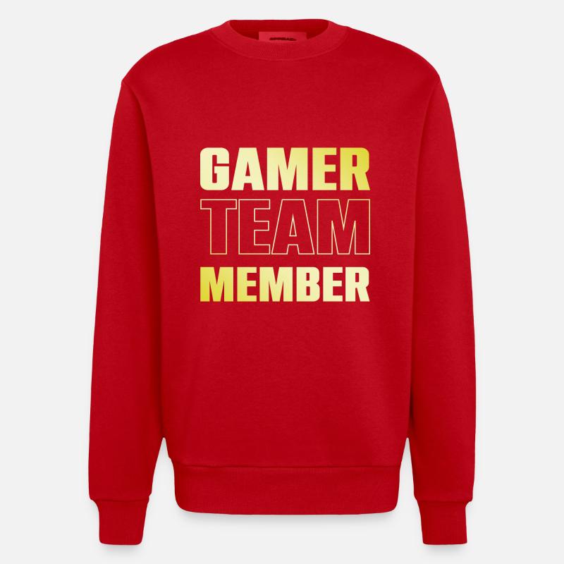 Équipe de joueurs - Sweat bio épais oversize fabriqué en UE - rouge